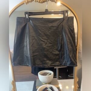 Altar'd State Black Faux Leather Skirt